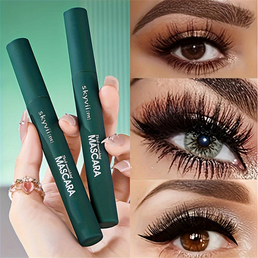 Waterproof black 4D mascara for extra long, volumized lashes that are long-lasting, natural, smudge-proof, and easy to apply with plant squalane for added charm.