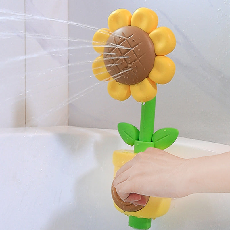 Fun Sunflower Spinning Spray Bath Toy for Kids and Babies, Water Play Toy for Baby Showers, Made from PVC Material, Suitable for Children Ages 0-3 - Enjoyable Toddler Bath Time Spout Toy