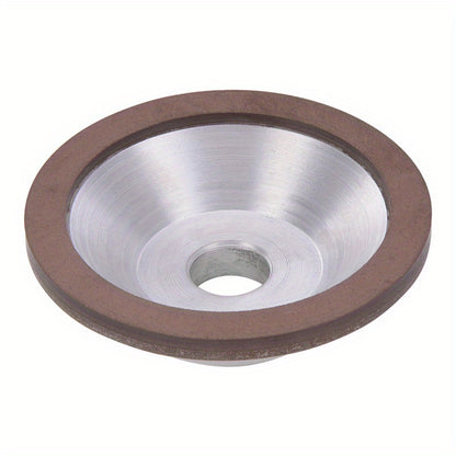 Resin diamond grinding wheel for tungsten carbide sharpening - manual rotary tool for alloy grinding.