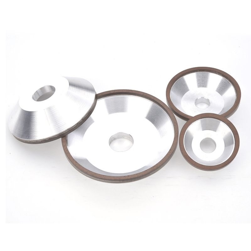 Resin diamond grinding wheel for tungsten carbide sharpening - manual rotary tool for alloy grinding.