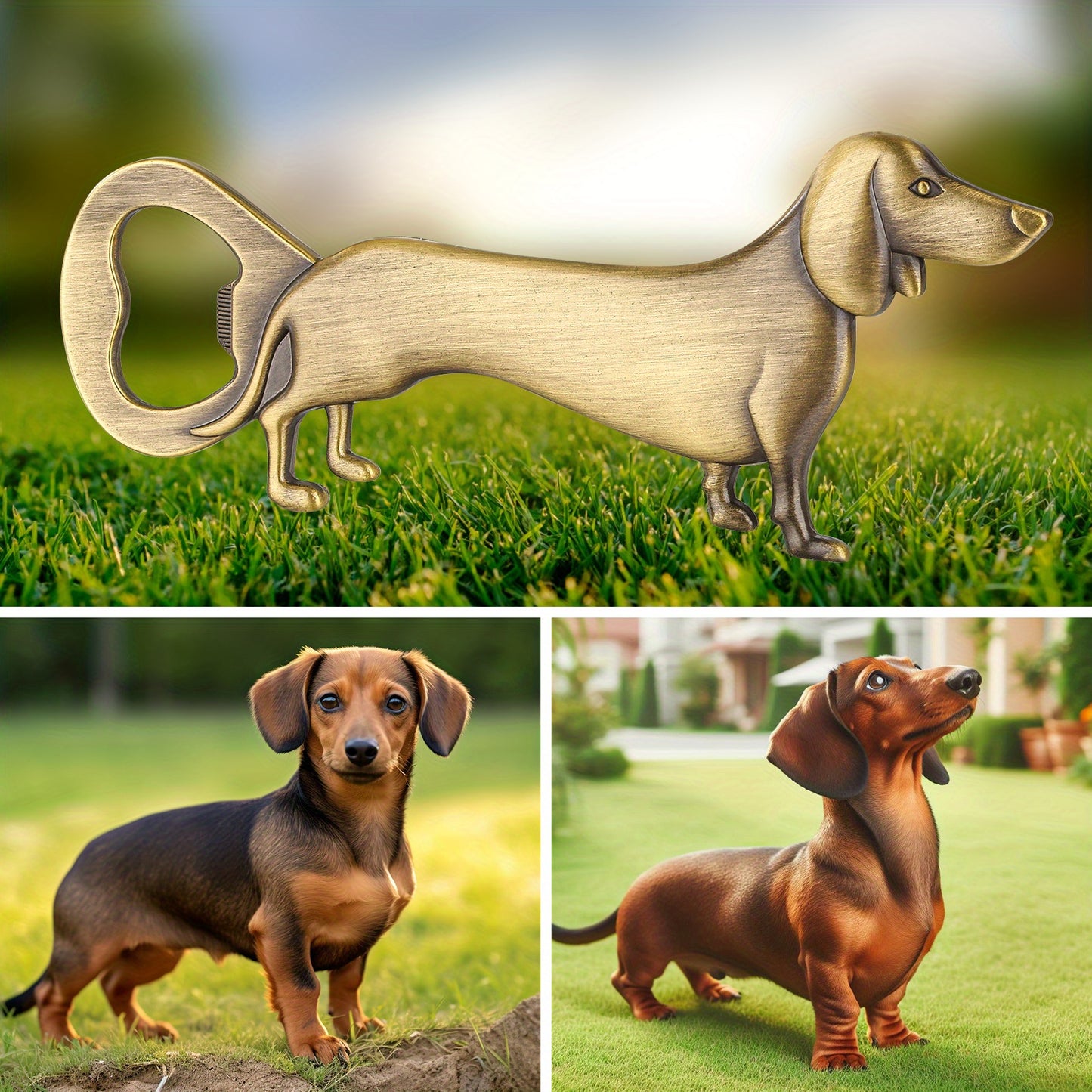 Sausage dog bottle opener suitable for bars, clubs, restaurants, home bars, and kitchen, great for dog lovers, birthdays, Christmas, Halloween, and bartender gifts.