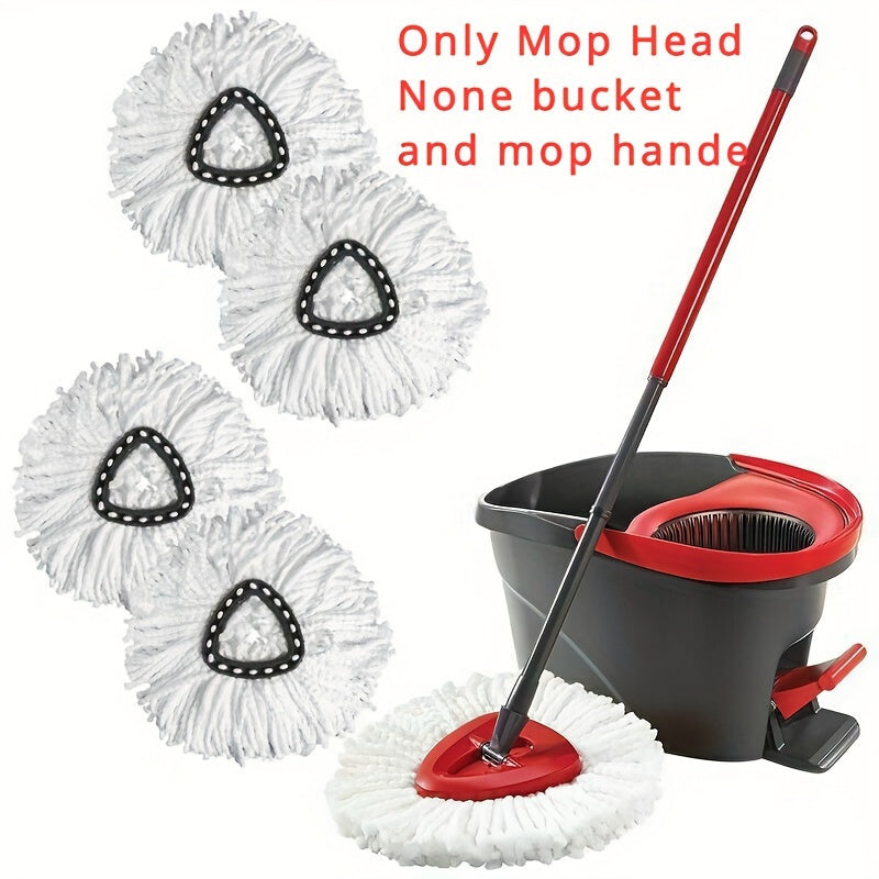 2 pieces of Spin Mop Head Refills - Reusable and Long-lasting, Ideal for Both Wet and Dry Cleaning, Effective Dust Removal - Simple to Wash, Must-Have Cleaning Tool for the Home