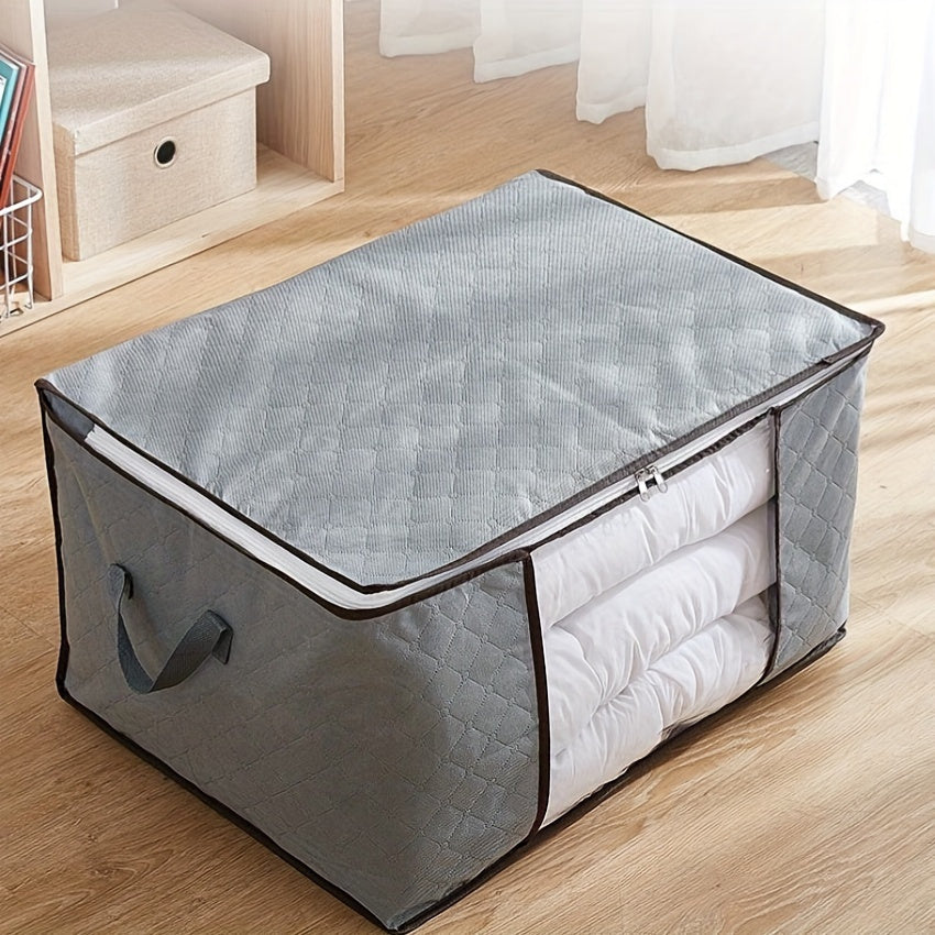 Large Storage Bag with a Clear Window - Sturdy, Water-Resistant Organizer for Bedroom & Closet, Easily Portable with Zipper Closure, Perfect for Under-Bed Storage