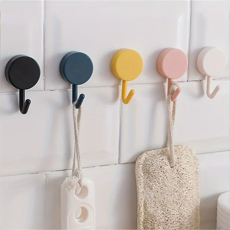 No-drill wall hooks for easy home storage of coats, bags, towels, and more.