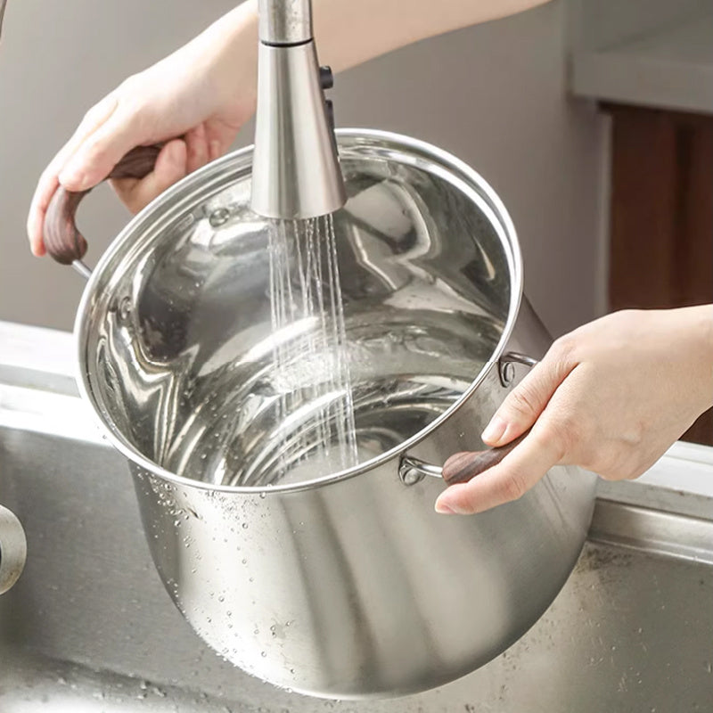 Sturdy Stainless Steel Stockpot - Generous Size, Long-Lasting & Simple to Maintain with Solid Base for Homemade Soups and Stews - Must-Have Addition to Your Kitchen Collection