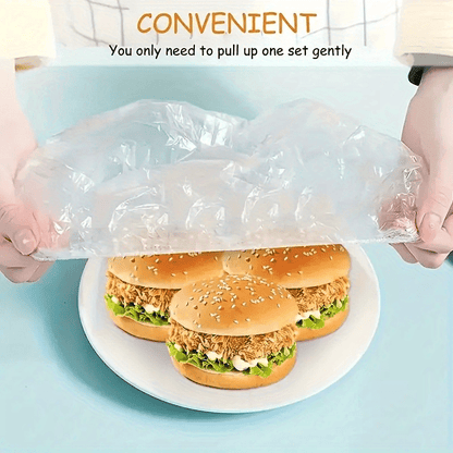 500/300/100pcs Thickened Elastic Disposable Fresh-keeping Film Covers, Perfect for Preserving Leftover Food. Made of Food-grade Material. Perfect Kitchen Storage Supply.