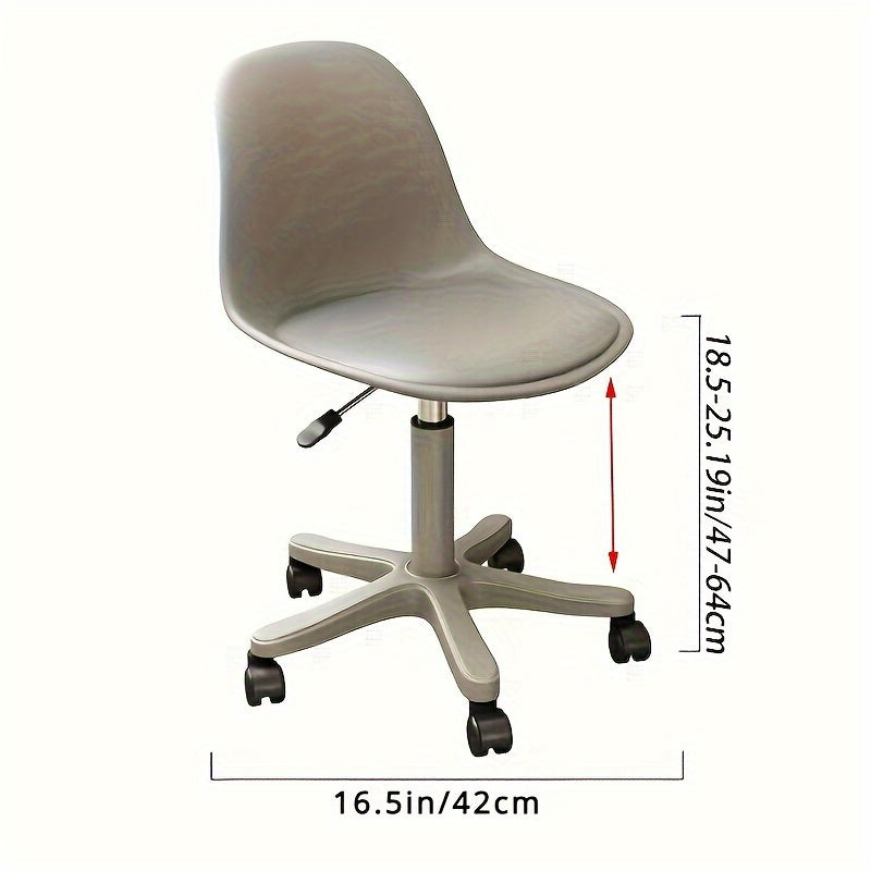 Ergonomic school chair with metal frame, 360° swivel, adjustable height, and 136.08 KG capacity.