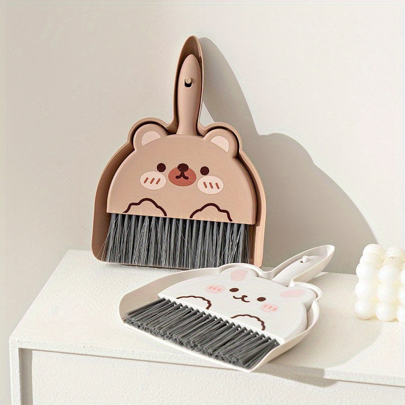 Household desktop cleaning set includes a small mop, dustpan, desk sweeping broom, garbage shovel, and pet mini broom.