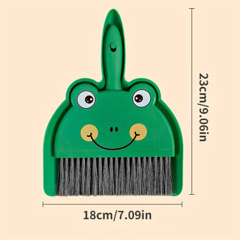 Household desktop cleaning set includes a small mop, dustpan, desk sweeping broom, garbage shovel, and pet mini broom.