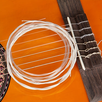 6pcs High-Quality Coated Nylon Silver Strings Set for Classical Guitar - Enhance sound quality and longevity with smooth, durable, and corrosion-resistant strings.