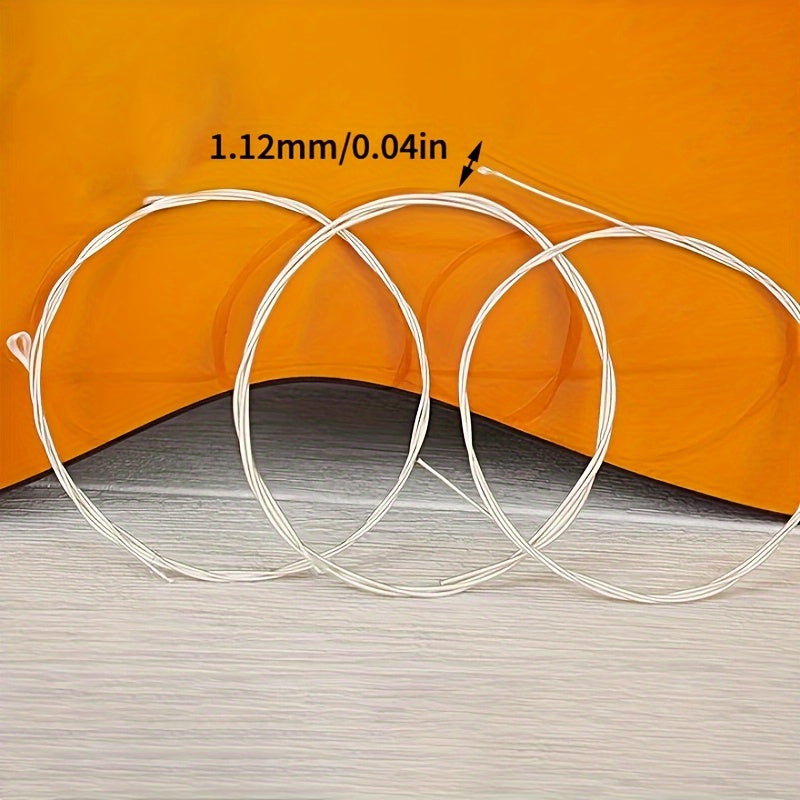 6pcs High-Quality Coated Nylon Silver Strings Set for Classical Guitar - Enhance sound quality and longevity with smooth, durable, and corrosion-resistant strings.