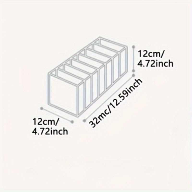 3-piece organizer set for underwear and socks - 7-compartment drawer divider for home closet organization.