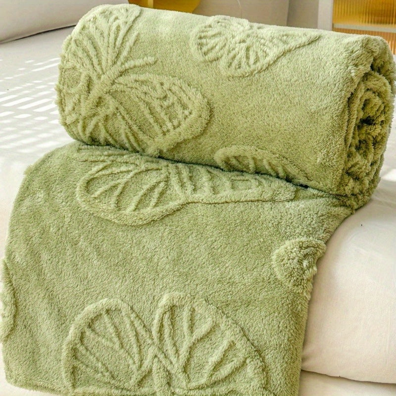 Versatile and Allergy-Friendly Ultra-Soft Butterfly Jacquard Faux Lamb Wool Blanket. Perfect for Bedroom, Living Room, or Dorm Decor