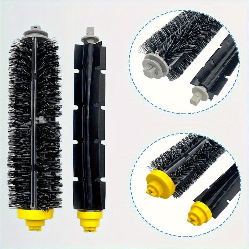 Replacement Parts Bundle for iRobot Roomba 600 & 500 Series - Includes 1 Bristle Brush, 1 Flexible Beater Brush, 3 Filters, 3 Side Brushes, and 2 Cleaning Tools - Compatible with Models: 614, 620, 650, 660, 680, 690, 695, 675, 671, 677, 655, 645, 595