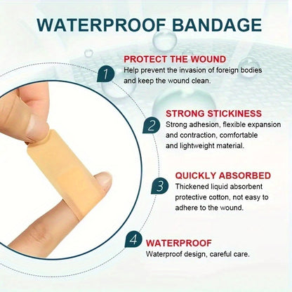 50/100 Waterproof Adhesive Bandages, Sterile, for Wound Care, Home and Outdoor Sports