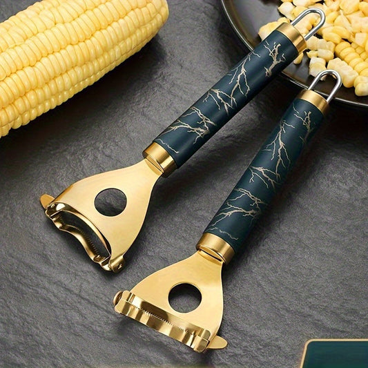 Stainless Steel Corn Peeler - Durable Corn Stripper, Versatile Kitchen Gadget for Easily Removing Corn Kernels from the Cob, Essential Vegetable Peeler Tool