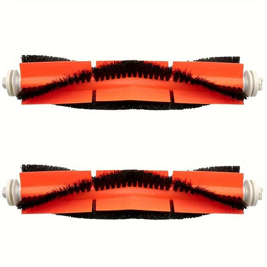 Get a pack of two main brush replacements designed for Roborock vacuums. These brushes are compatible with S4, S5, S6 series, and more models. Made from durable plastic, they are perfect for cleaning floors.