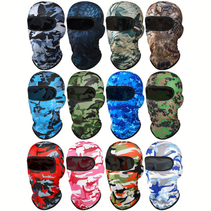 Women's Full Face Balaclava Masks - Set of 12, Ideal for Skiing and Cycling, Windproof, Breathable, and Warm, Stretchy Fit, Easy to Wash