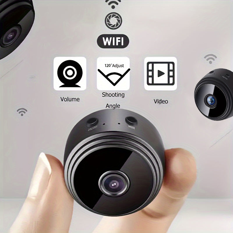 Wifi-enabled Teruhal Smart Home Security Camera features wireless monitoring and remote viewing, smartphone compatibility, and a rechargeable battery.