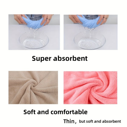 5/10 piece set of soft and absorbent coral fleece wash cloths. Perfect for small face towels, cleaning, and bathroom supplies.