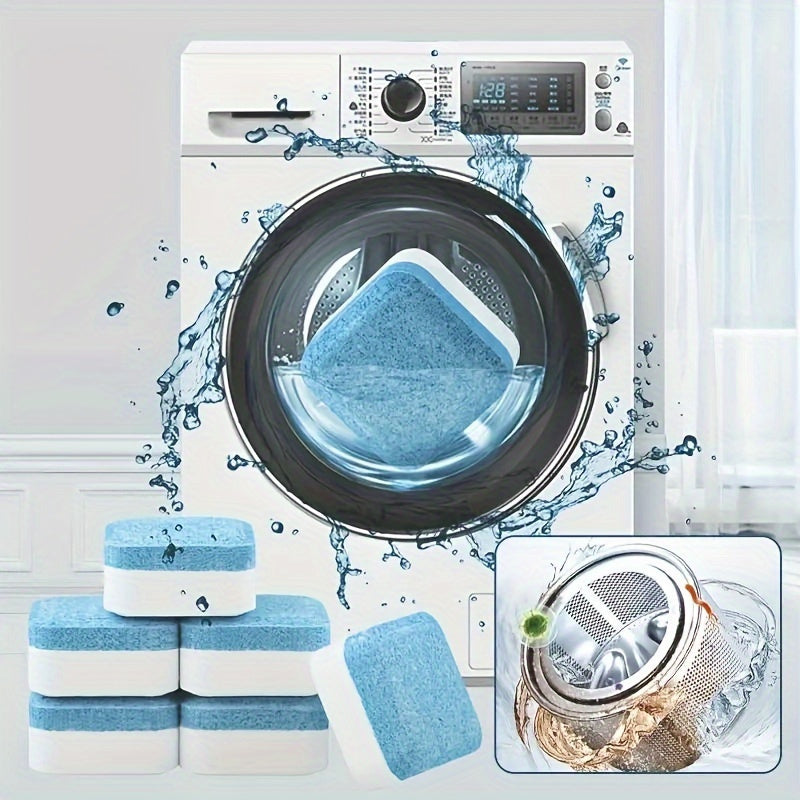 12-Pack Washing Machine Cleaner Tablets for deep cleaning and deodorizing laundry appliances.