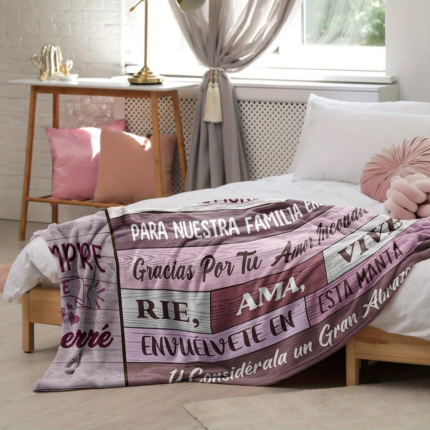 Personalized Spanish-Language Blanket for Grandma: Perfect for Anniversaries, Birthdays, or Any Special Occasion - Cozy Fleece Throw with Customized Design