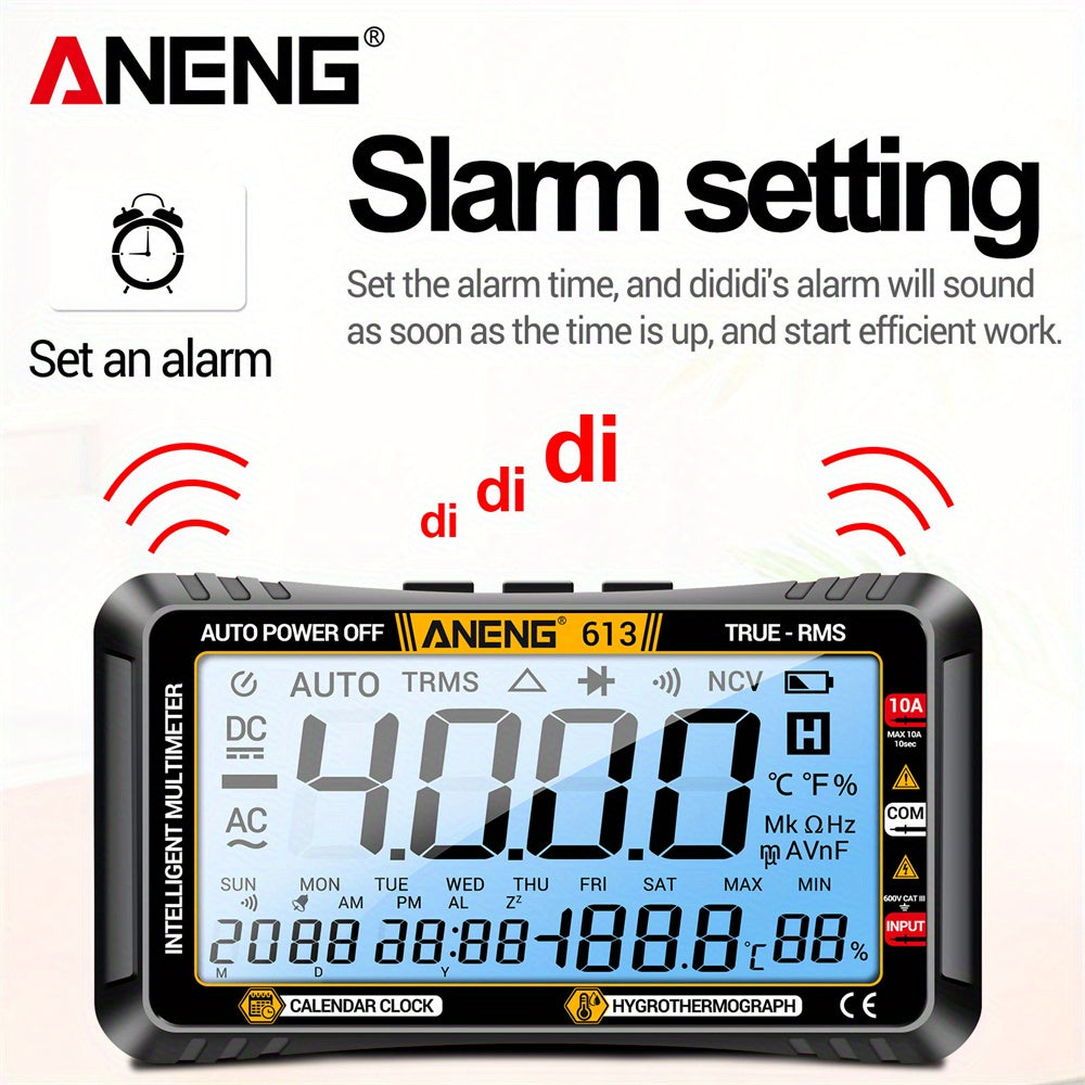 ANENG 613 4000 Count Smart multimeter for AC/DC current, voltage, and resistance measurement. Professional 3-in-1 test tool.