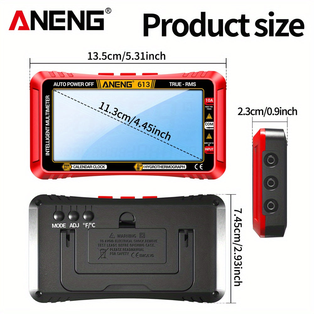 ANENG 613 4000 Count Smart multimeter for AC/DC current, voltage, and resistance measurement. Professional 3-in-1 test tool.