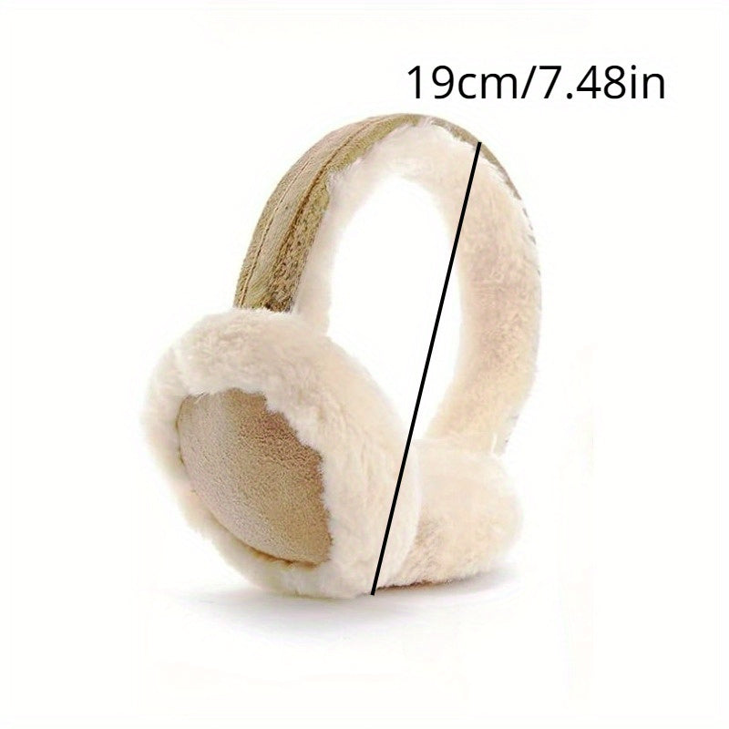 Stay Cozy with Our Bestselling 1pc Faux Fur Ear Muffs for Ultimate Winter Warmth, Perfect for Outdoor Cold Weather Protection, Made with Soft Plush Material and Fitted Suede for a Classic Look, Dry Clean Only Earmuffs