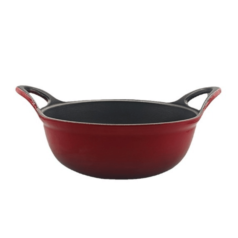 Durable 116oz Cast Iron Enamel Pot with Dual Handles - Multi-Use, Thickened for Longevity, No Coating, Easy Cooking & Serving, Perfect for Autumn