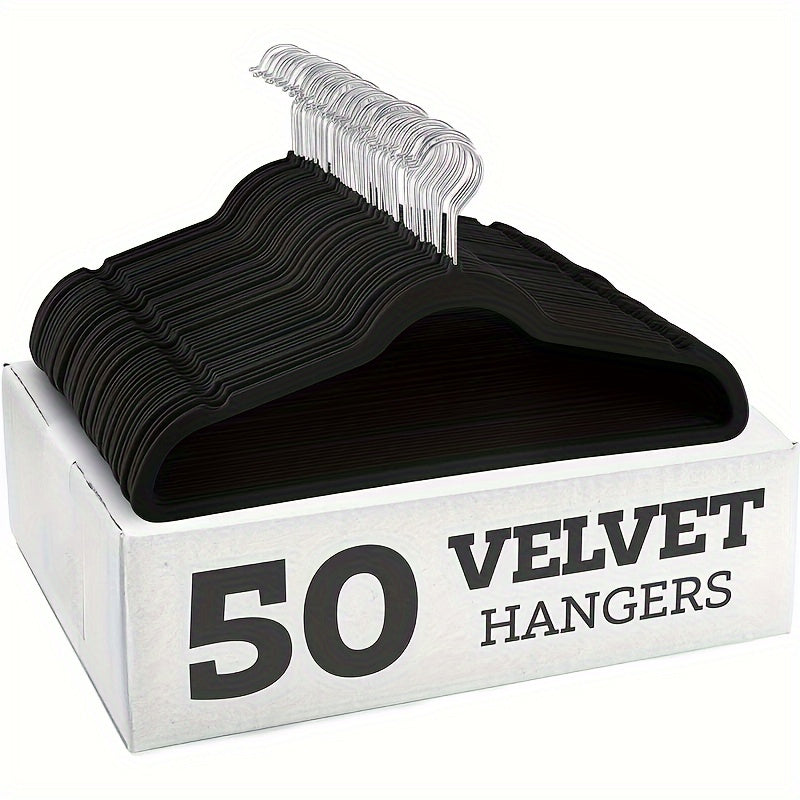 Velvet Non-Slip Hangers with Leg Clips - Set of 10: A Long-Lasting, Space-Saving Storage Solution for Home & Retail Decor