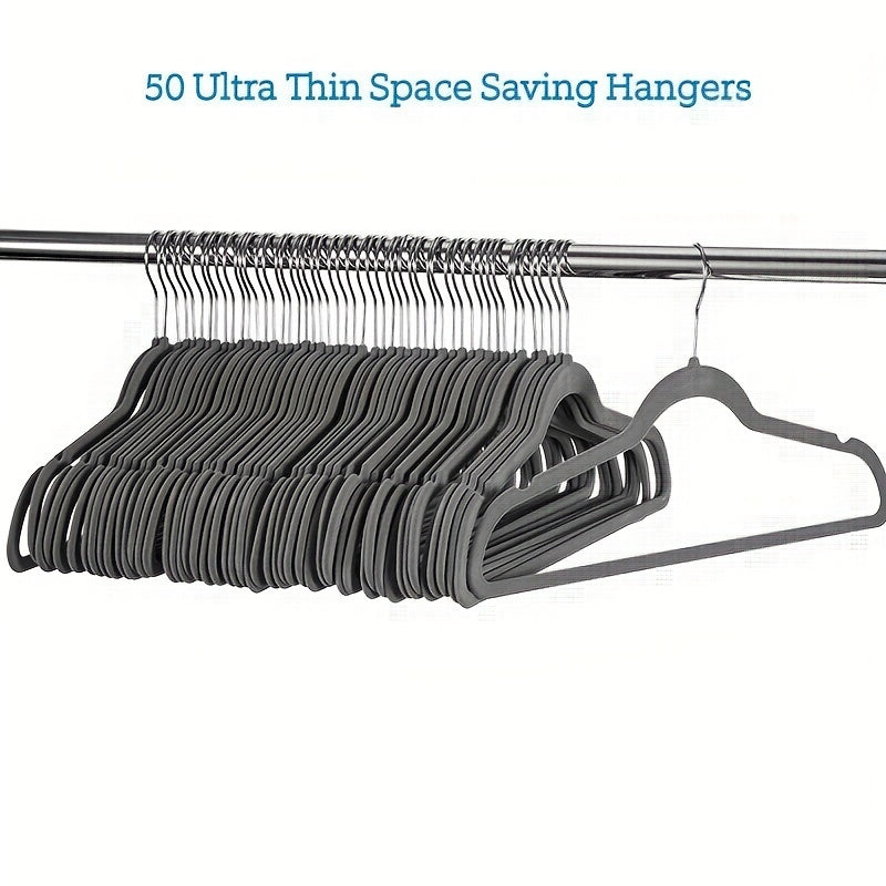 Velvet Non-Slip Hangers with Leg Clips - Set of 10: A Long-Lasting, Space-Saving Storage Solution for Home & Retail Decor