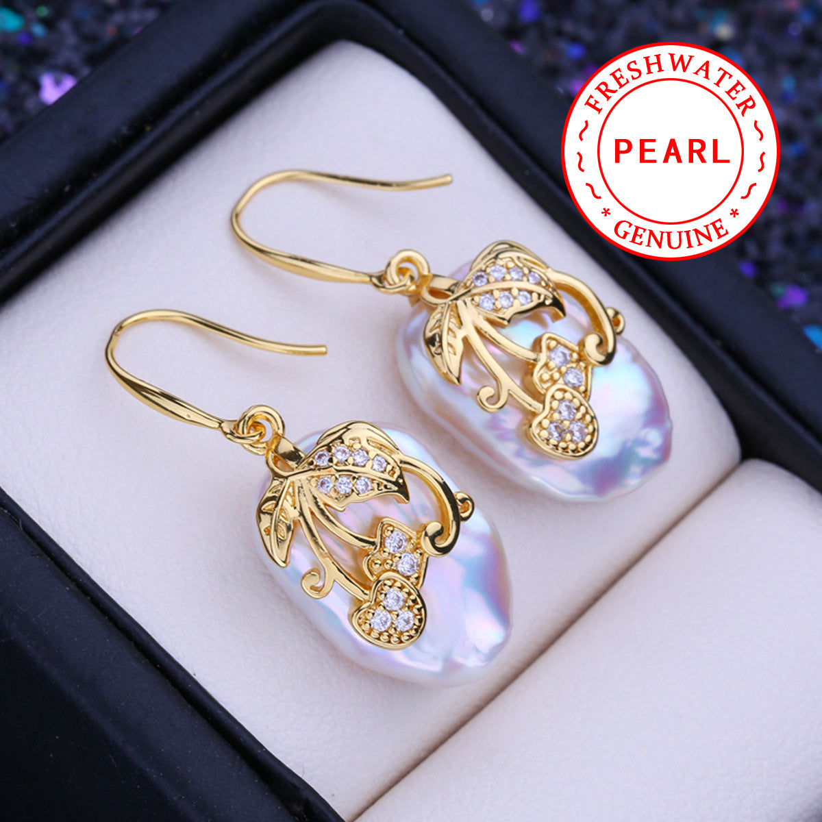 Vintage Style Elegant Baroque Freshwater Pearl Drop Earrings - Ideal for Parties, Weddings, and Mother's Day Gift for Women