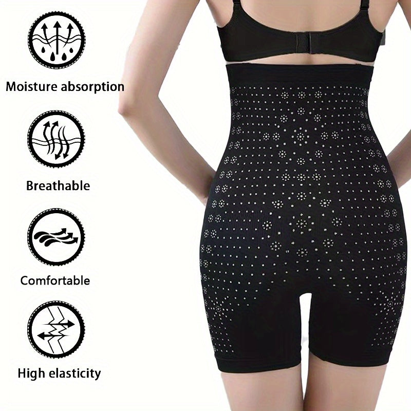 Women's 2-piece elastic high waist body shaper belt for all-season waist training during exercise.