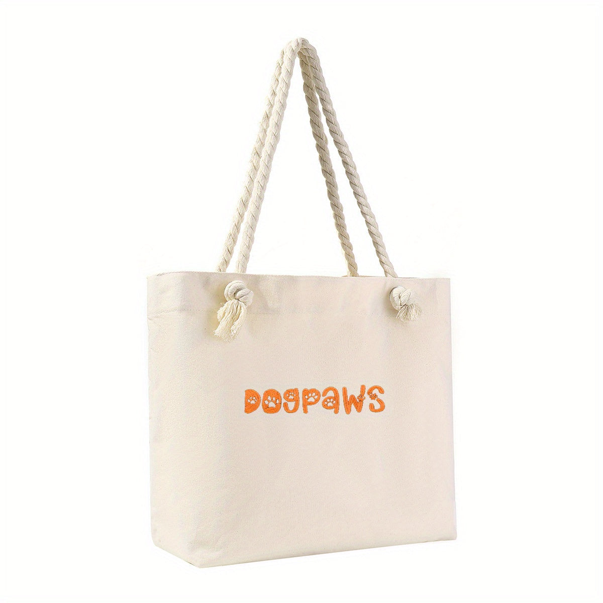 Get your own custom embroidered canvas tote bag, perfect for casual styles. This shoulder shopping bag has a large capacity and is foldable and washable for easy use. It's ideal for everyday commuting, travel, and beach trips.