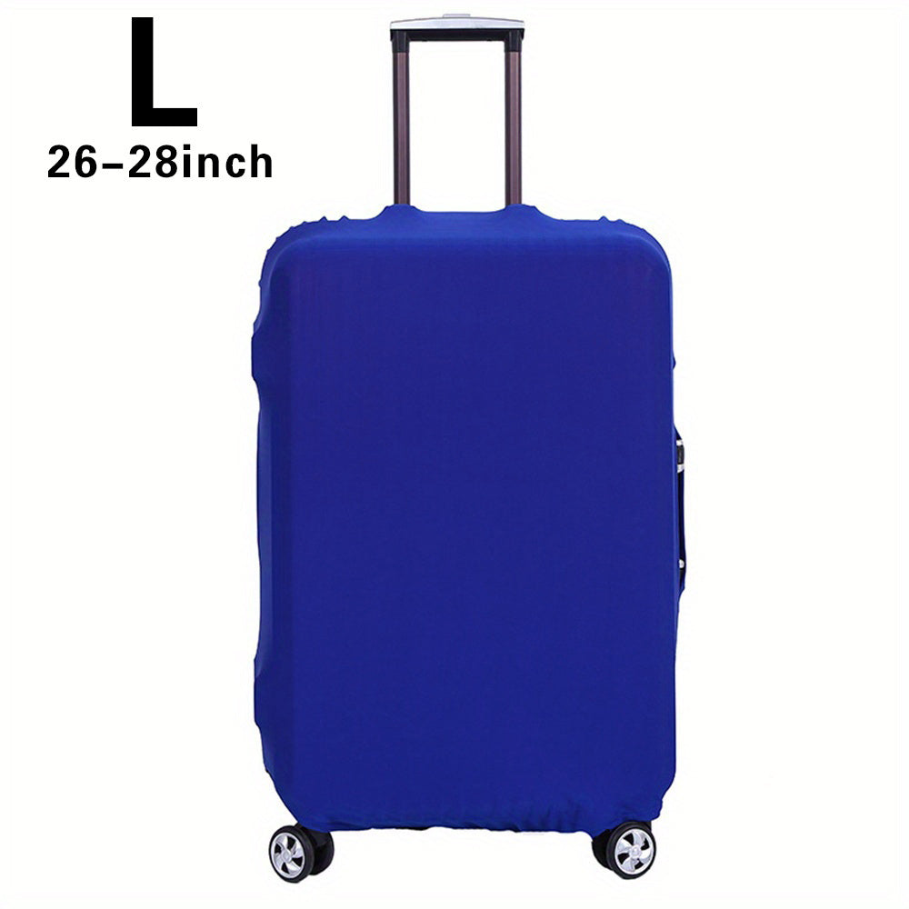 Stretchy polyester luggage cover protects 45.72-81.28 cm suitcases for both men and women.