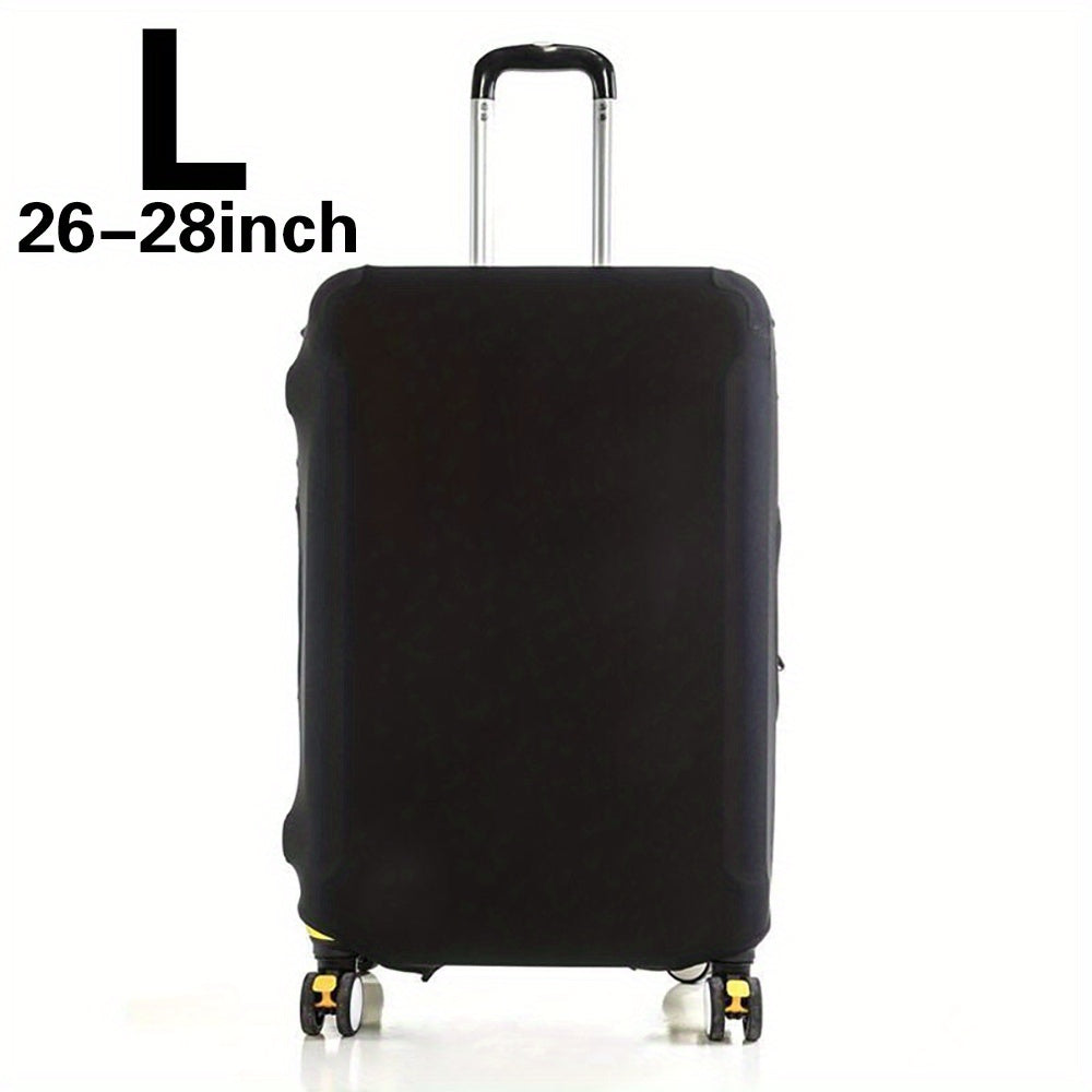 Stretchy polyester luggage cover protects 45.72-81.28 cm suitcases for both men and women.