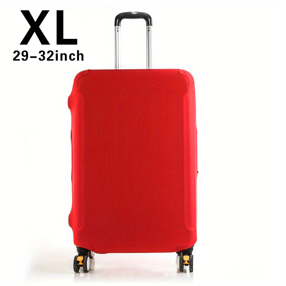 Stretchy polyester luggage cover protects 45.72-81.28 cm suitcases for both men and women.