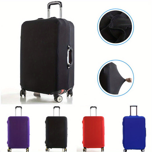 Stretchy polyester luggage cover protects 45.72-81.28 cm suitcases for both men and women.