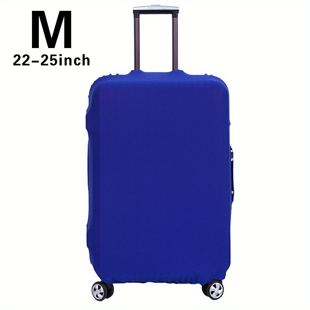 Stretchy polyester luggage cover protects 45.72-81.28 cm suitcases for both men and women.