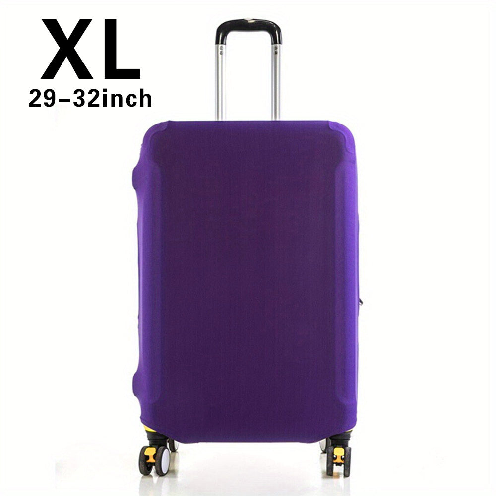 Stretchy polyester luggage cover protects 45.72-81.28 cm suitcases for both men and women.