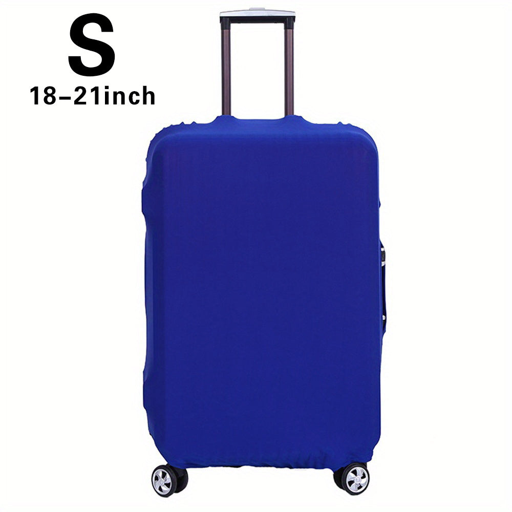 Stretchy polyester luggage cover protects 45.72-81.28 cm suitcases for both men and women.