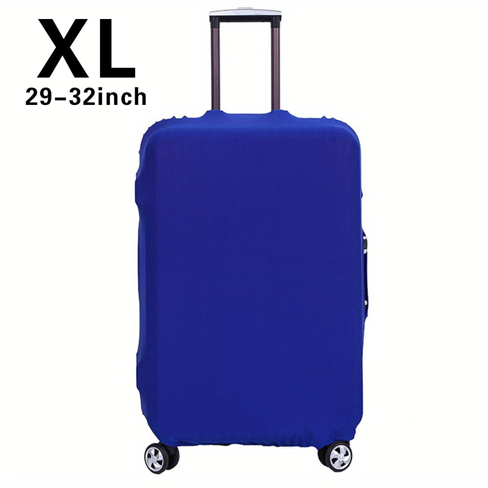 Stretchy polyester luggage cover protects 45.72-81.28 cm suitcases for both men and women.