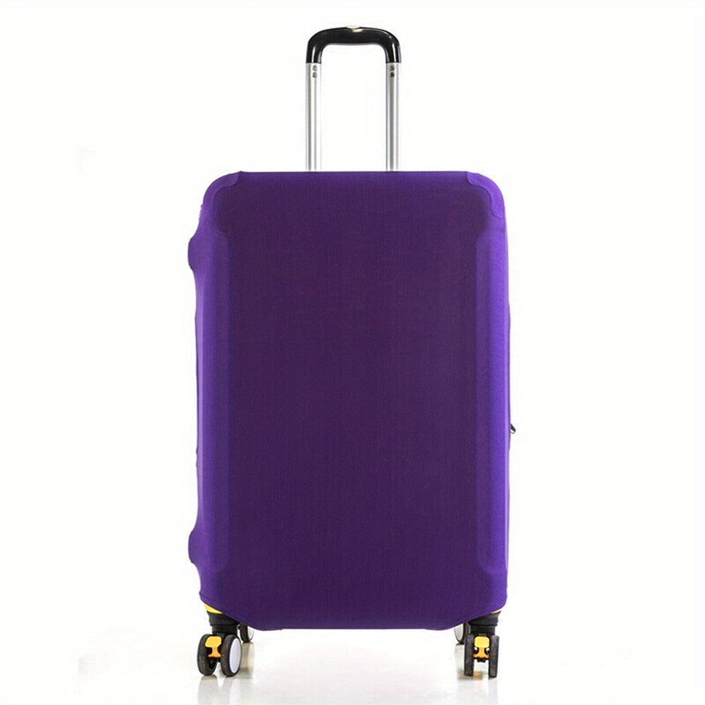 Stretchy polyester luggage cover protects 45.72-81.28 cm suitcases for both men and women.