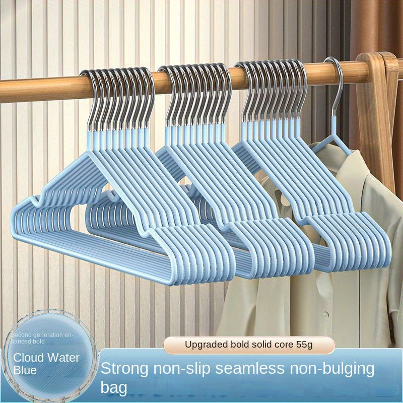 Durable Velvet Hangers in Pink & White - Non-Slip, Space-Saving Solution for Closet Organization and Retail Display