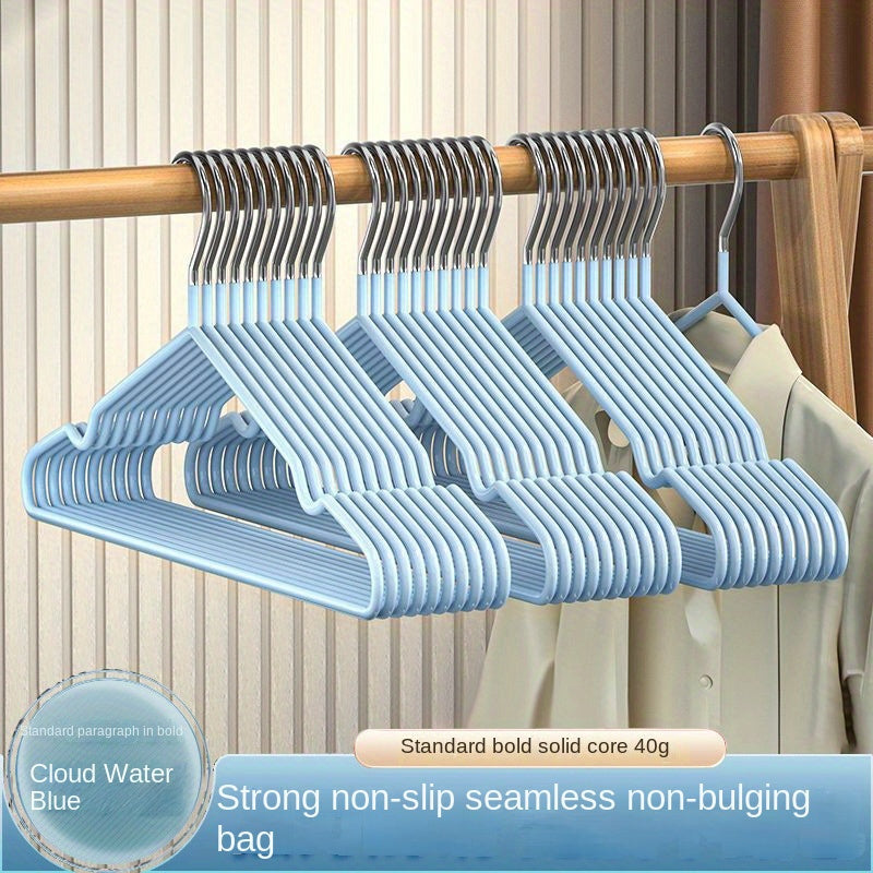 Durable Velvet Hangers in Pink & White - Non-Slip, Space-Saving Solution for Closet Organization and Retail Display