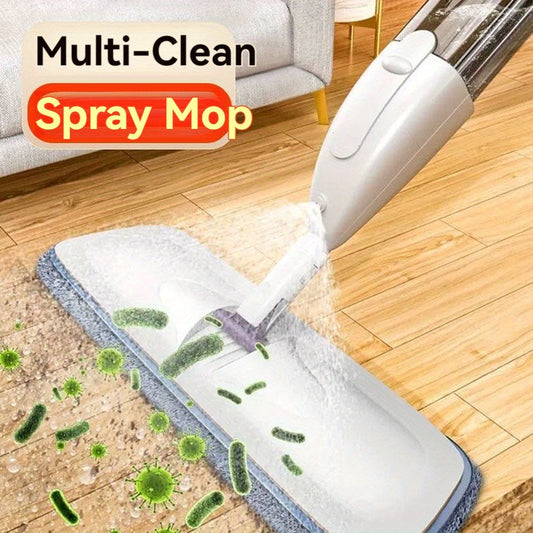 Set of Hands-Free Spray Mop - Made of Stainless Steel, Perfect for Cleaning Bedrooms, Living Rooms, Bathrooms, and Floors