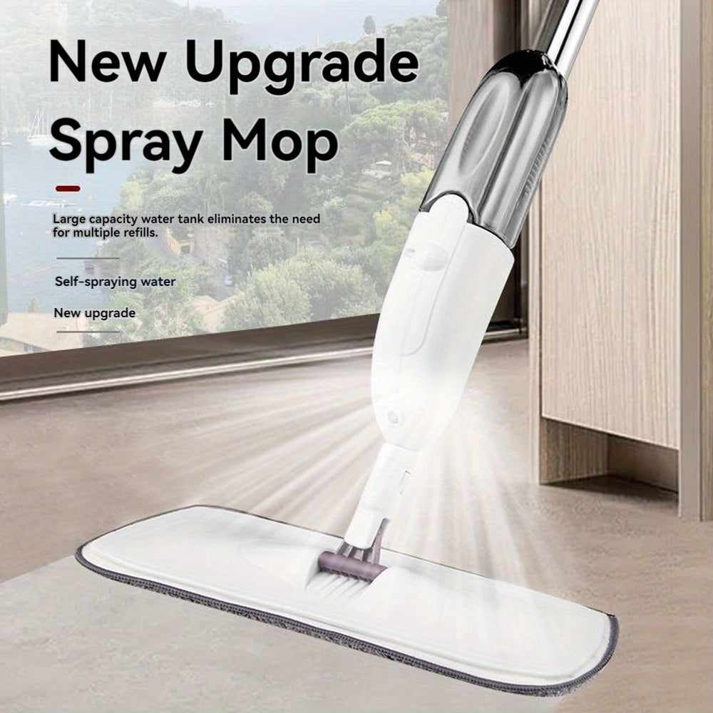 Set of Hands-Free Spray Mop - Made of Stainless Steel, Perfect for Cleaning Bedrooms, Living Rooms, Bathrooms, and Floors