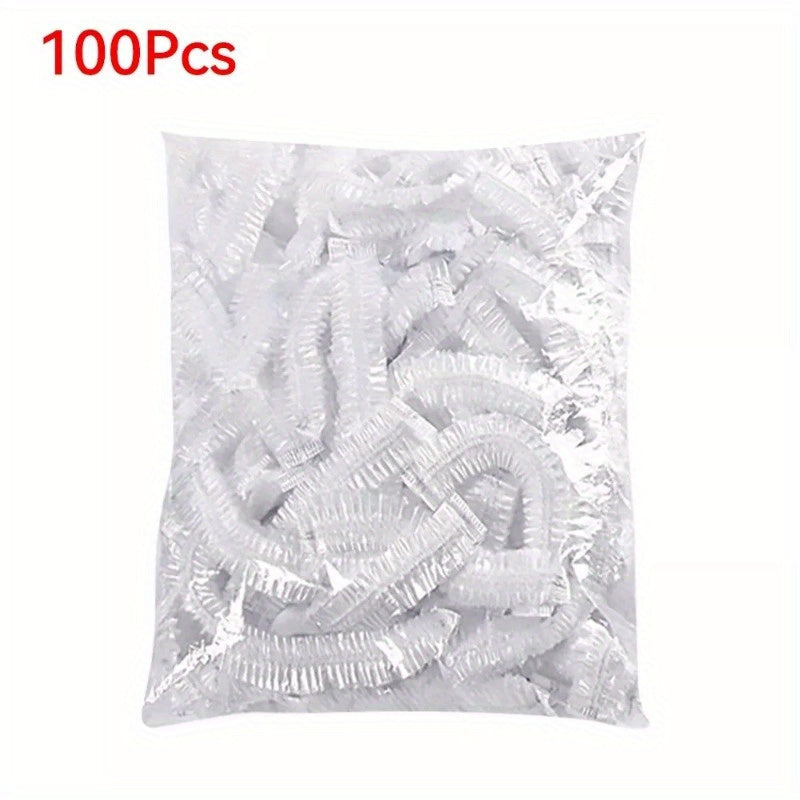 100 pieces of disposable elastic food covers, plastic bags for food contact, designed to help preserve freshness.