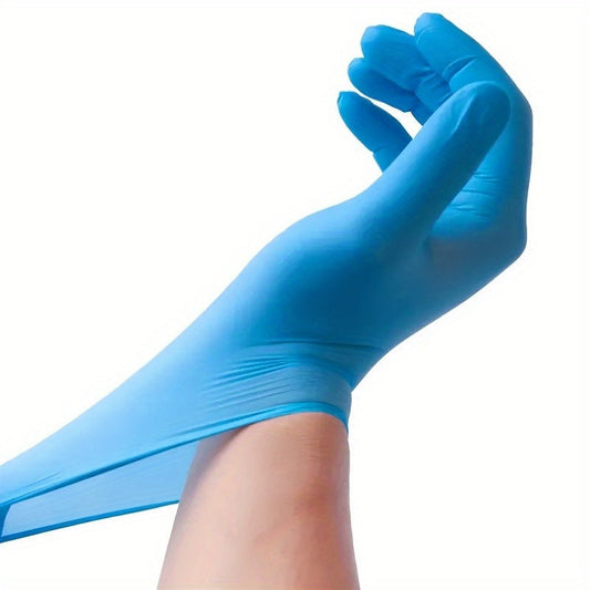 Disposable Blue Gloves for Household Cleaning, Beauty, Pet Care, Food Handling, and Home Tools in Packs of 20, 50, or 100 - Premium Nitrile Material for Disposable Apparel